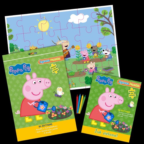 Peppa gra w zielone! Świnka Peppa. Zgrana paczka