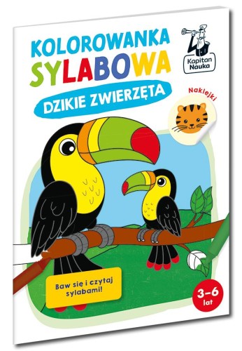 Dzikie zwierzęta. Kolorowanka sylabowa....
