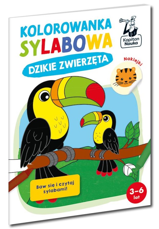 Dzikie zwierzęta. Kolorowanka sylabowa....