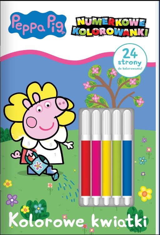 Kolorowe kwiatki. Świnka Peppa. Numerkowe...
