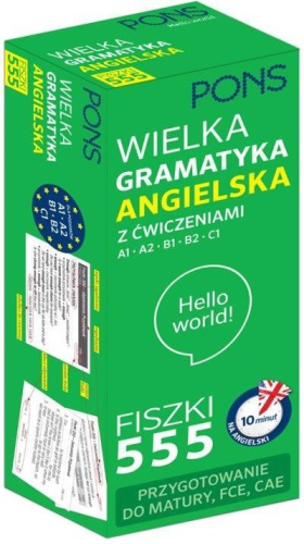 Fiszki 555 Wielka gramatyka angielska poziom...