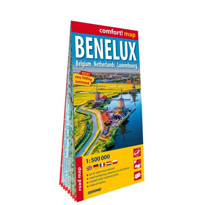 Benelux Belgium Netherlands Luxemburg road map...