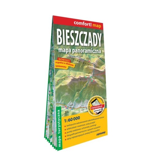 Bieszczady mapa panoramiczna mapa turystyczna...