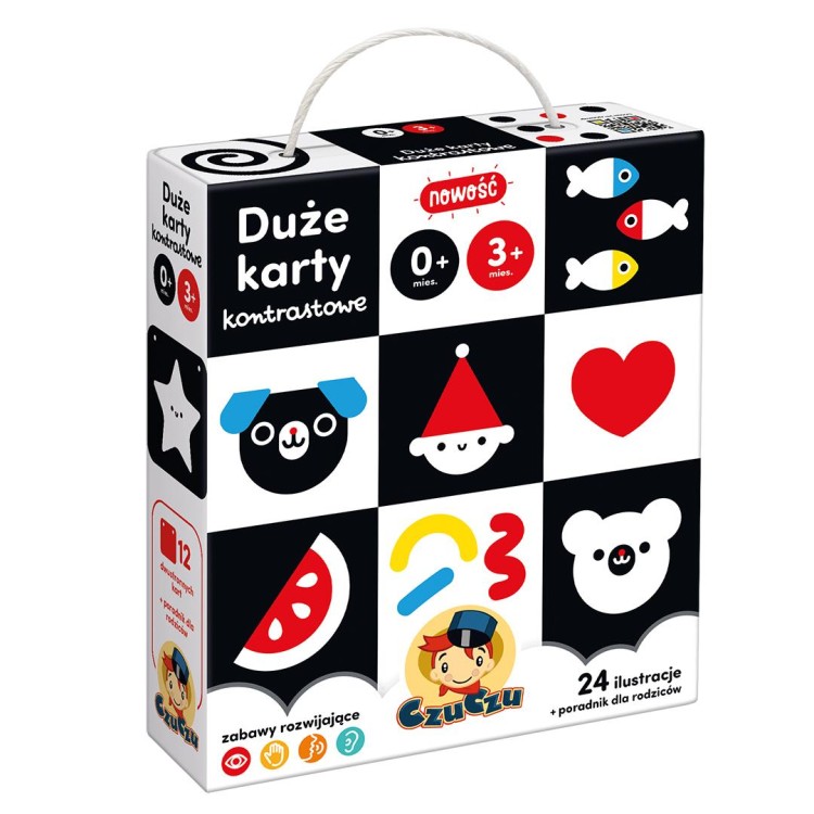 Duże karty kontrastowe 0 mies.+ 3 mies.+ CzuCzu