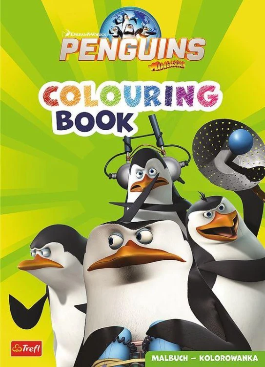 Pingwiny z Madagaskaru. Kolorowanka. Malbuch....