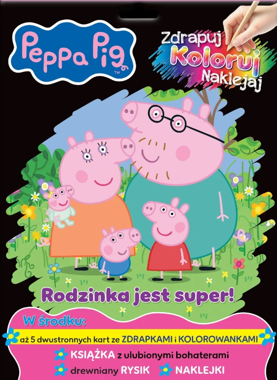 Rodzinka jest super! Świnka Peppa. Zdrapuj,...