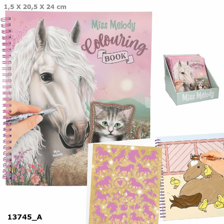 Kolorowanka Miss Melody z cekinową okładką 13745A
