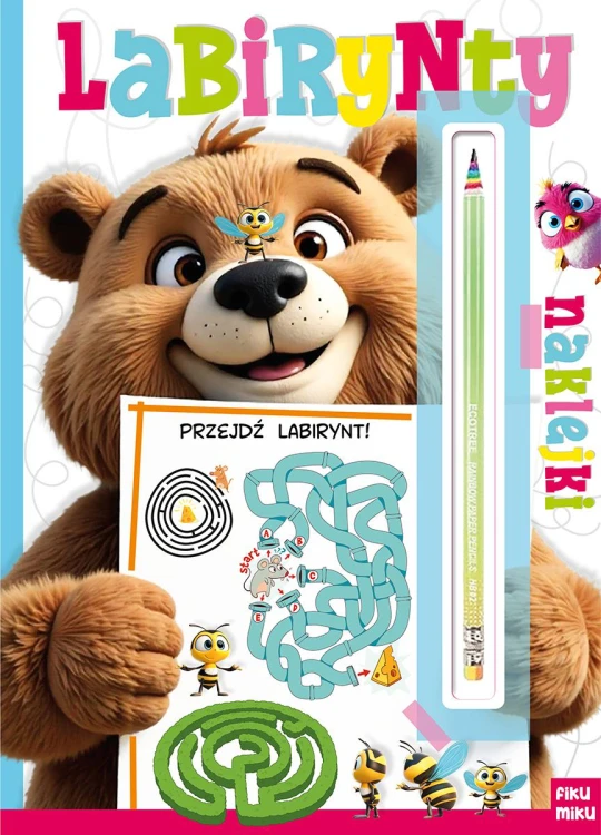 Labirynty z tęczowym ołówkiem