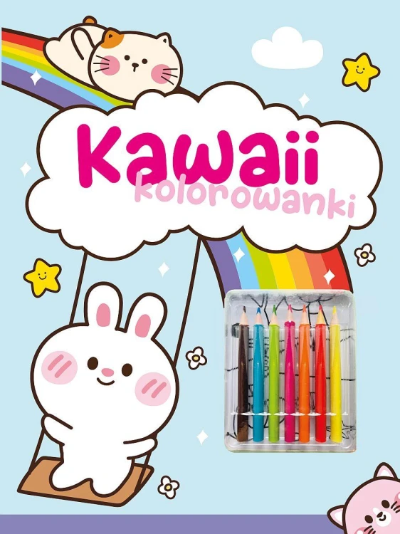 Kawaii kolorowanki. Niebieska