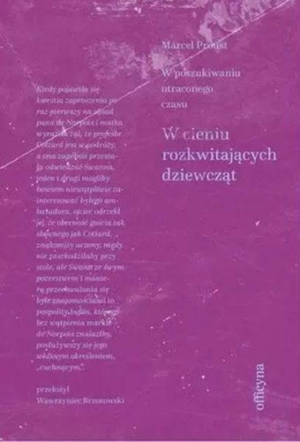 W cieniu rozkwitających dziewcząt, Marcel Proust