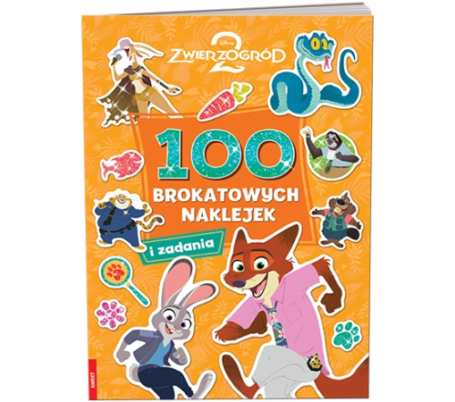 Disney Zwierzogród 2 100 brokatowych naklejek...