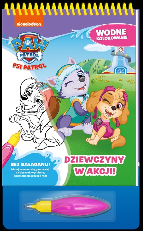 Dziewczyny w akcji! Psi Patrol. Wodne kolorowanie