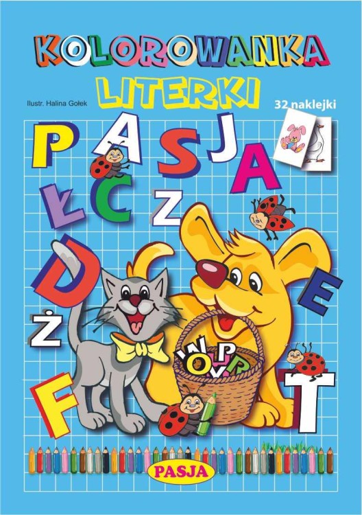 Kolorowanka literki, Halina Gołek
