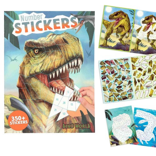 Zestaw z naklejkami number Stickers Dino World...