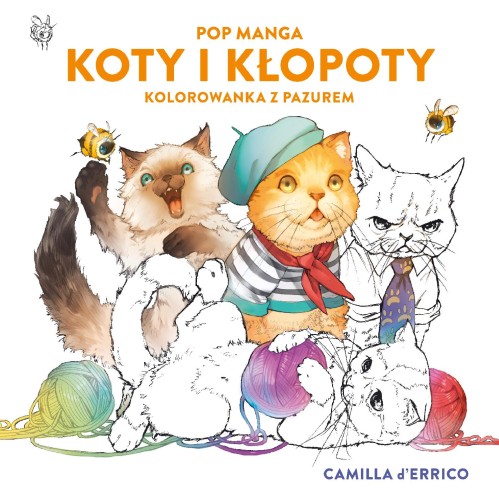 Pop manga. Koty i kłopoty. Kolorowanka z pazurem