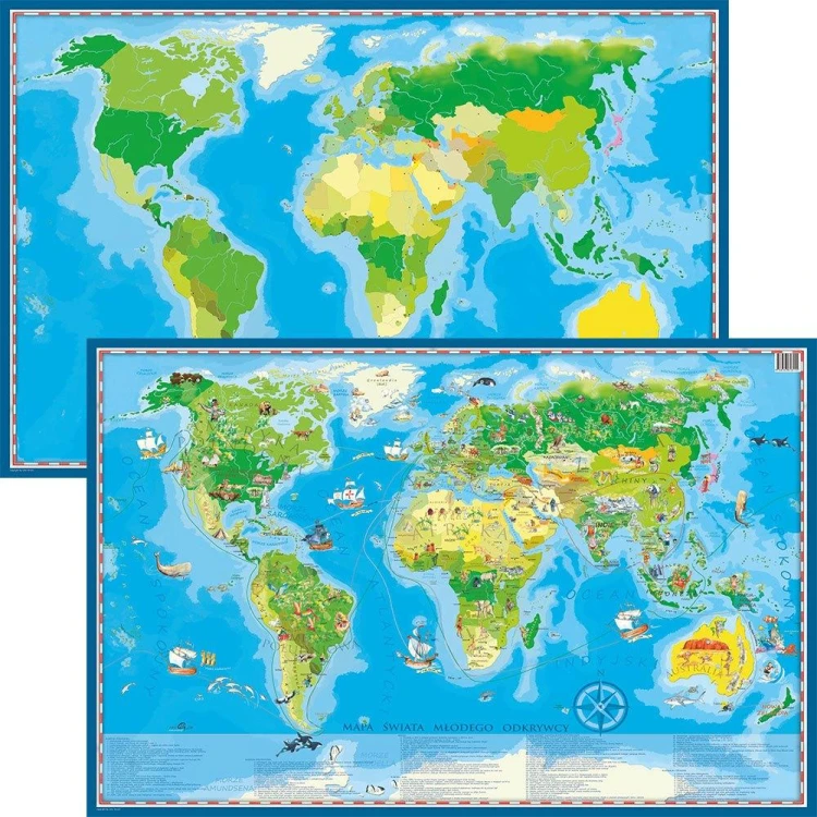 Podkładka Mapa dwustronna Świata Młodego...