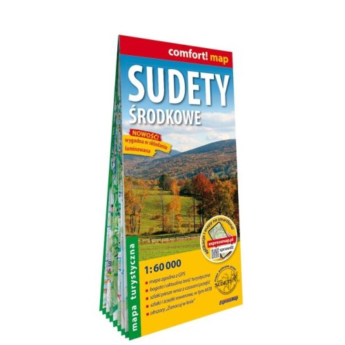 Sudety Środkowe laminowana mapa turystyczna...
