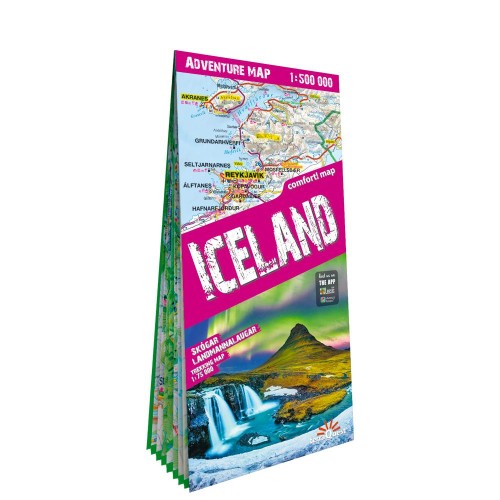 Islandia laminowana mapa...