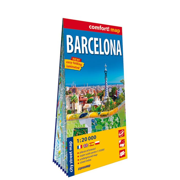 Barcelona laminowany plan miasta 1:20 000 2026