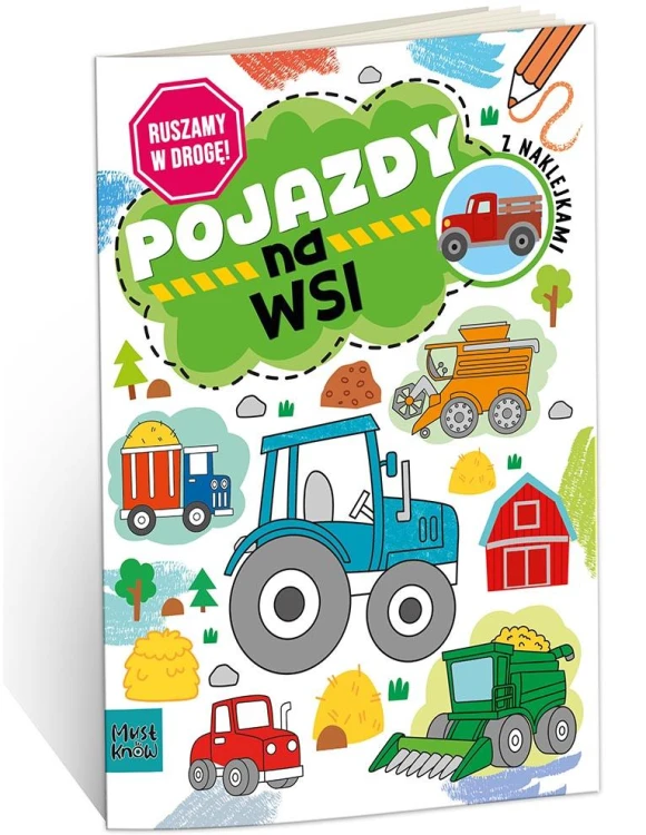Kolorowanka A4 Ruszamy w drogę pojazdy na wsi