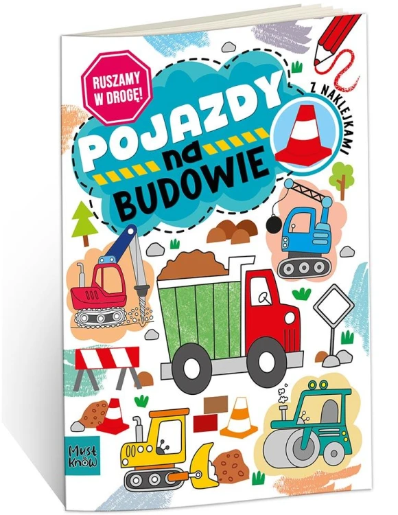 Kolorowanka A4 Ruszamy w drogę pojazdy na budowie