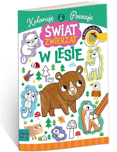 Kolorowanka A4 Świat Zwierząt w lesie