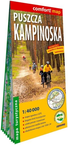 Puszcza Kampinoska laminowana mapa turystyczna...