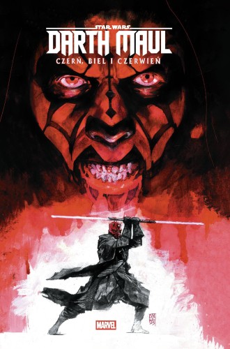 Darth Maul. Star Wars. Czerń, biel i czerwień