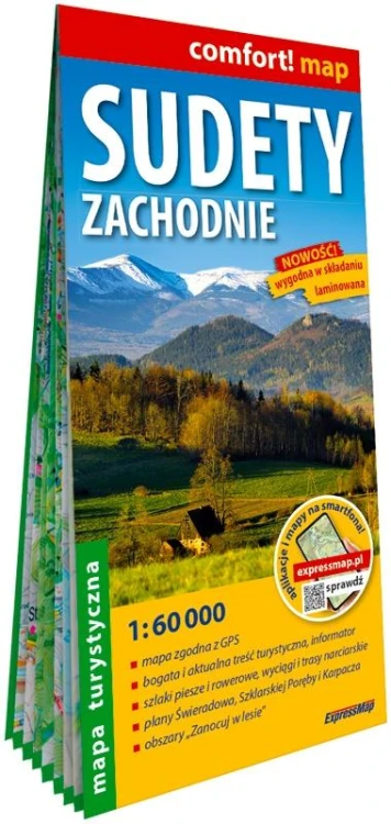 Sudety Zachodnie laminowana mapa turystyczna...