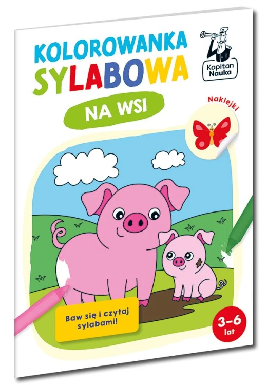 Na wsi. Kolorowanka sylabowa. Kapitan Nauka