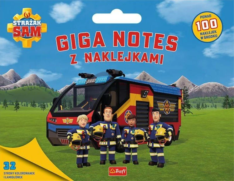 Strażak Sam. Giga notes z naklejkami